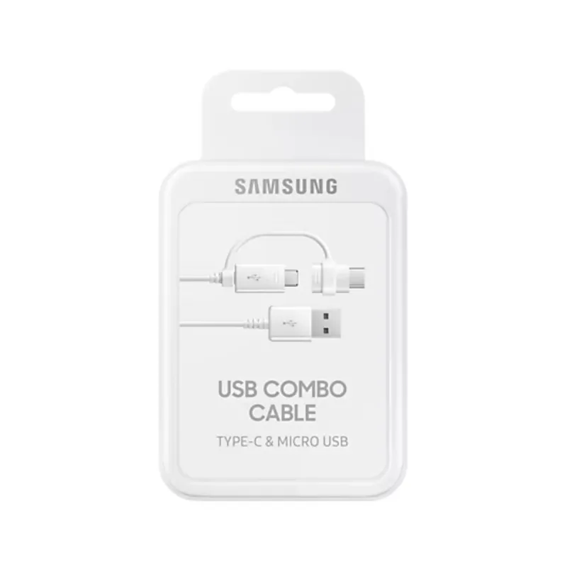 Kabel Samsung Combo USB - Micro USB + USB Typ-C EP-DG930DWEGWW 1.5 m, biały - obrazek 4