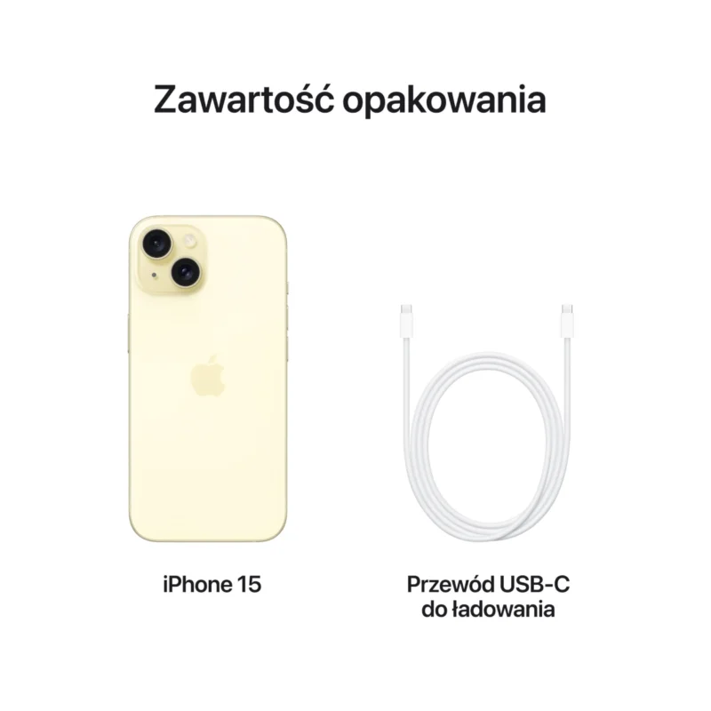 Apple iPhone 15 128GB Żółty (Yellow) MTP23 - obrazek 4