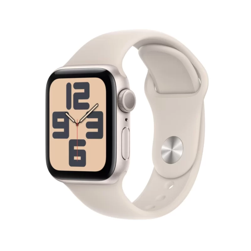 Apple Watch SE GPS 40mm Starlight Aluminium Case with Starlight Sport Band - M/L - obrazek 3
