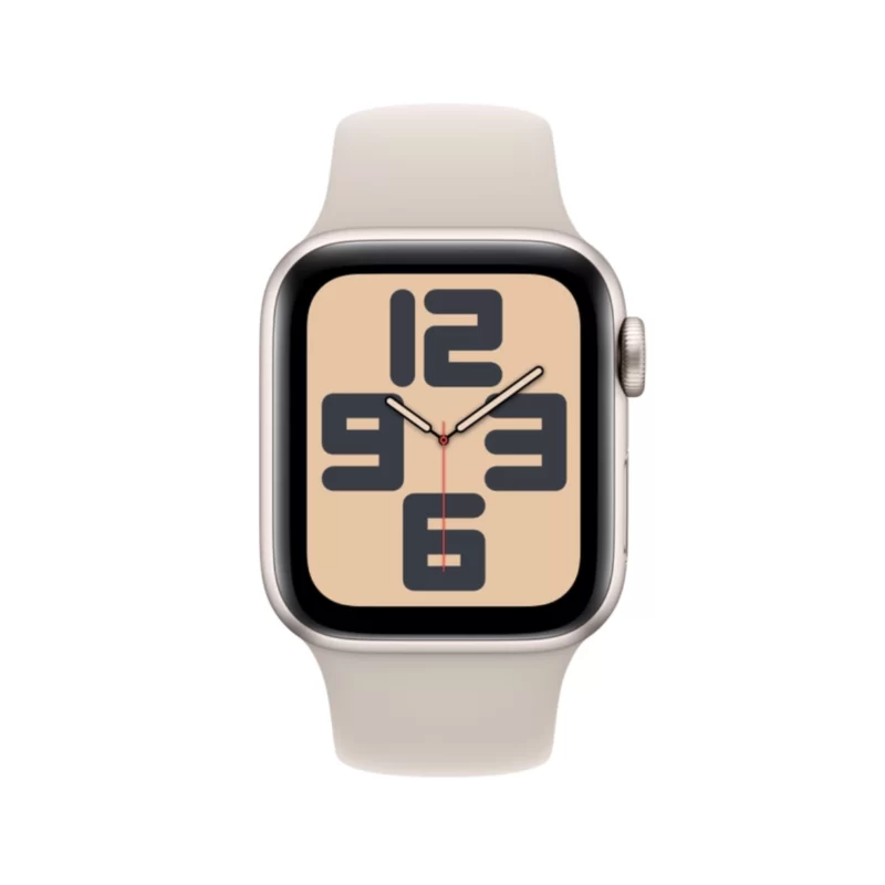 Apple Watch SE GPS 40mm Starlight Aluminium Case with Starlight Sport Band - M/L - obrazek 2