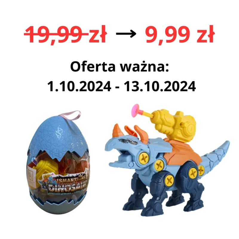 Turkusowy dinozaur do skręcania
