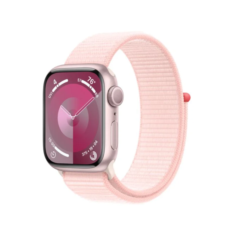 Apple Watch Series 9 GPS 45mm Pink Aluminium Case with Light Pink Sport Loop MR9J3