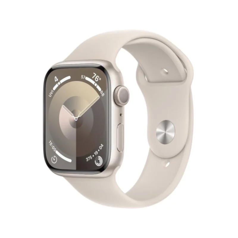 Apple Watch Series 9 GPS 41mm Starlight Aluminium Case with Starlight Sport Band - M/L MR8U3
