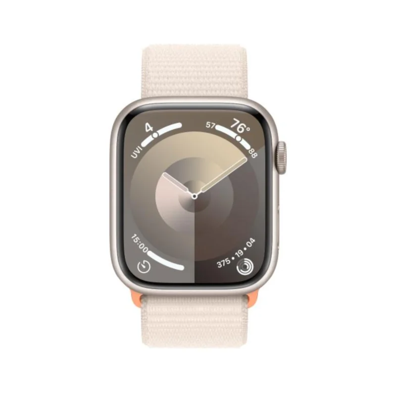 Apple Watch Series 9 GPS 45mm Starlight Aluminium Case with Starlight Sport Loop MR983 - obrazek 2
