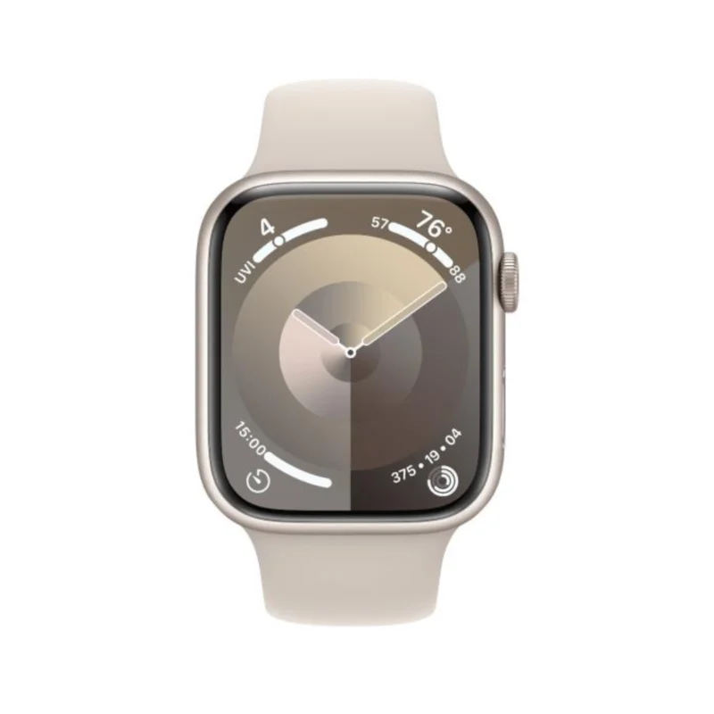 Apple Watch Series 9 GPS 41mm Starlight Aluminium Case with Starlight Sport Band - M/L MR8U3 - obrazek 2