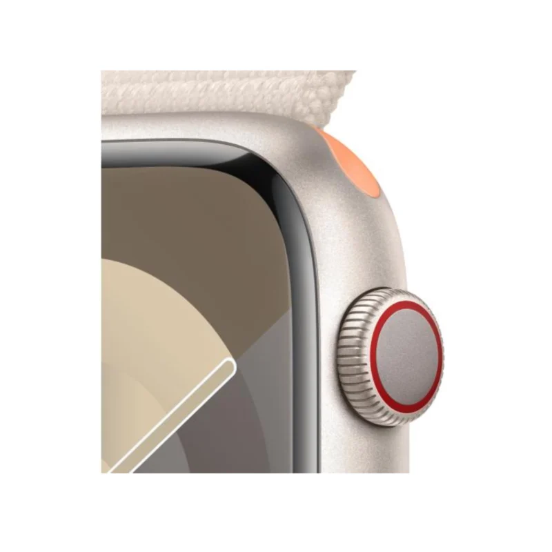 Apple Watch Series 9 GPS 45mm Starlight Aluminium Case with Starlight Sport Loop MR983 - obrazek 3