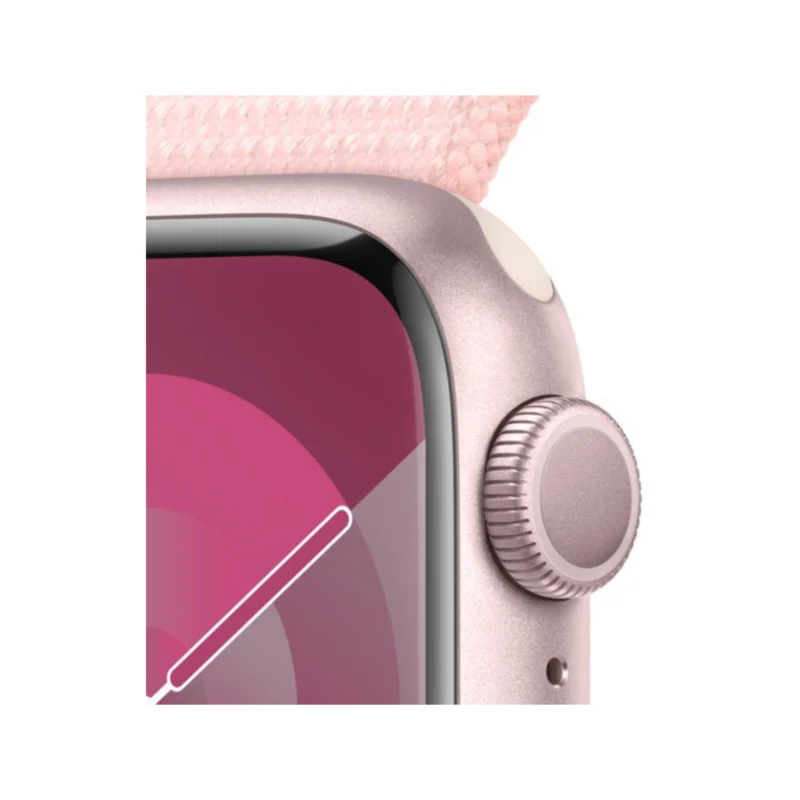 Apple Watch Series 9 GPS 45mm Pink Aluminium Case with Light Pink Sport Loop MR9J3 - obrazek 3