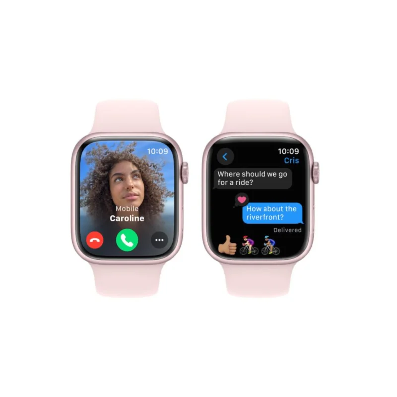 Apple Watch Series 9 GPS 41mm Pink Aluminium Case with Light Pink Sport Band - M/L MR943 - obrazek 5