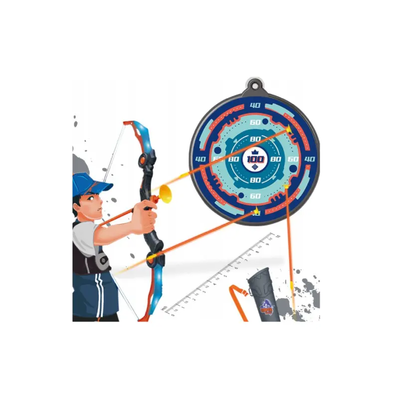 Zestaw składany łuk ze strzałami i tarczą dźwięk led - obrazek 2