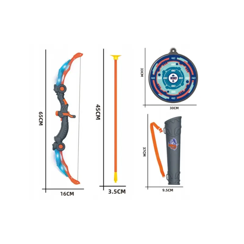 Zestaw składany łuk ze strzałami i tarczą dźwięk led - obrazek 3