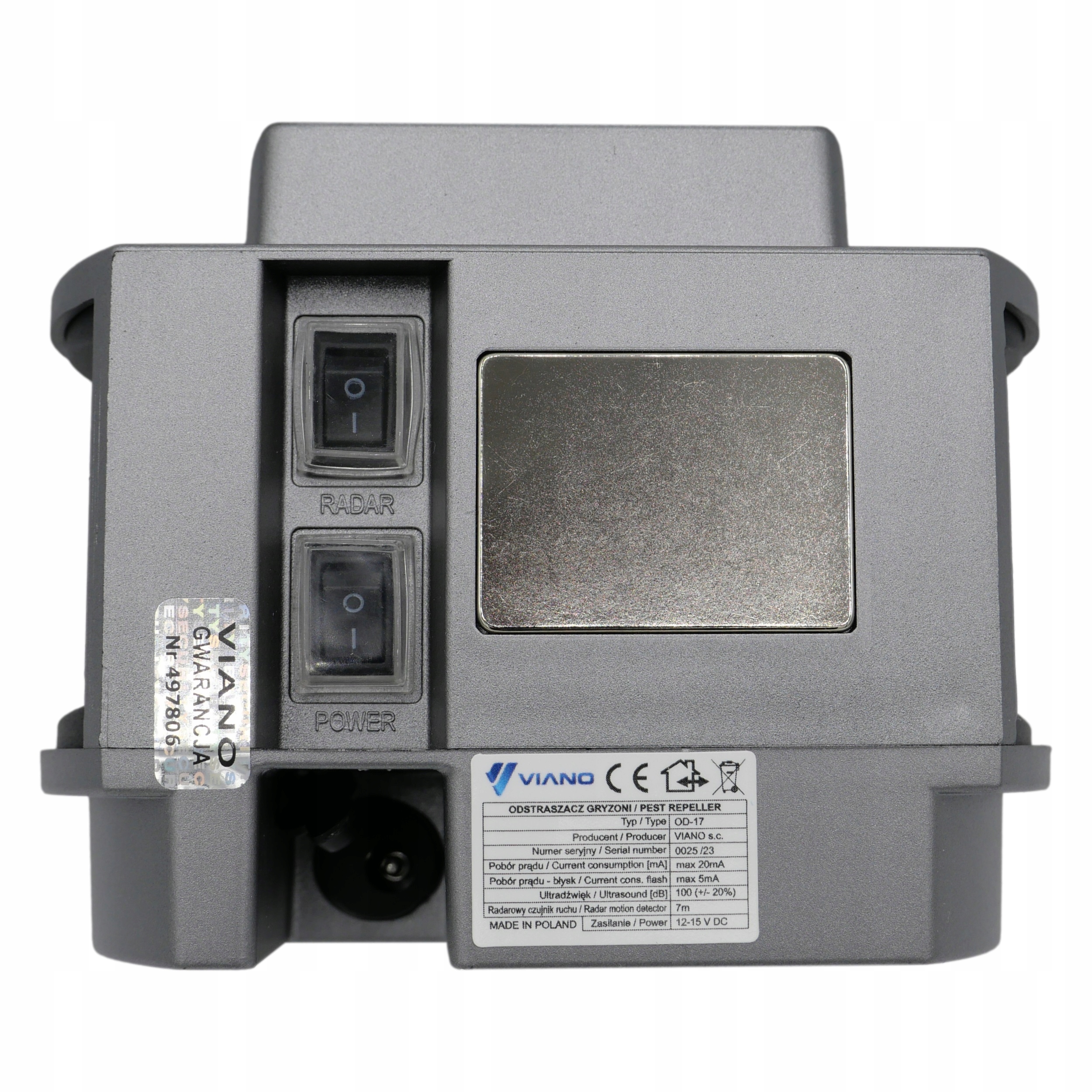 TRIO-STROB ODSTRASZACZ GRYZONI KUN MYSZY SZCZURÓW VIANO NA KUNY - obrazek 5