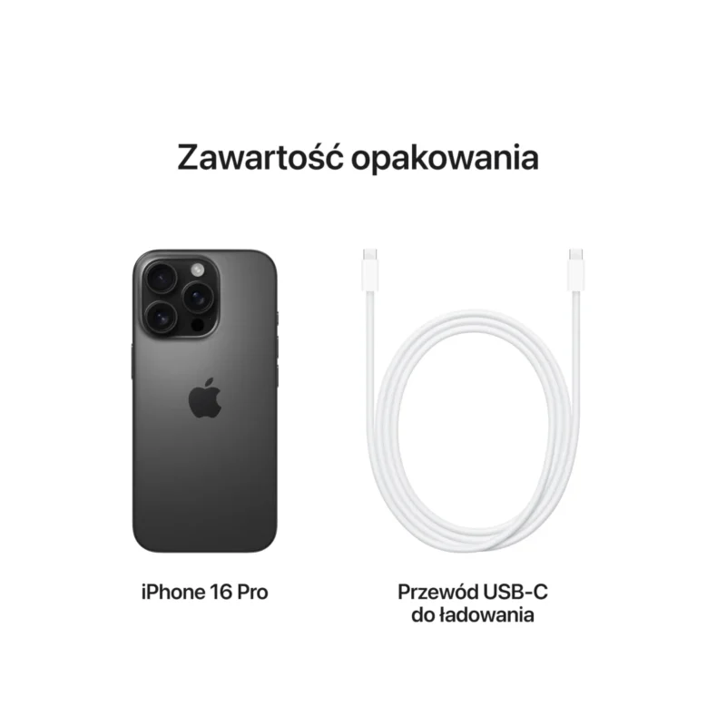 Apple iPhone 16 Pro 128GB Czarny Tytan (Black Titanium) MYND3 - obrazek 5