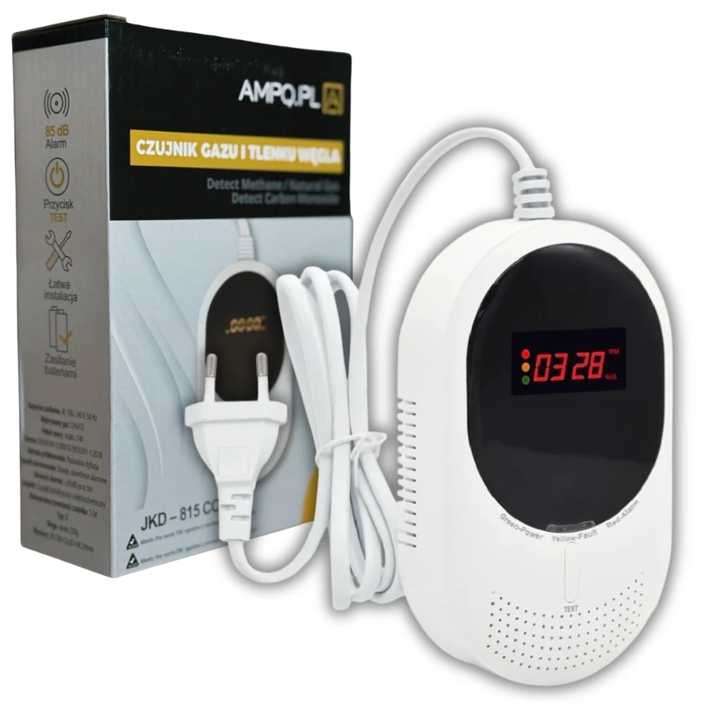 Certyfikowany czujnik czadu, gazu propan oraz gazu ziemnego