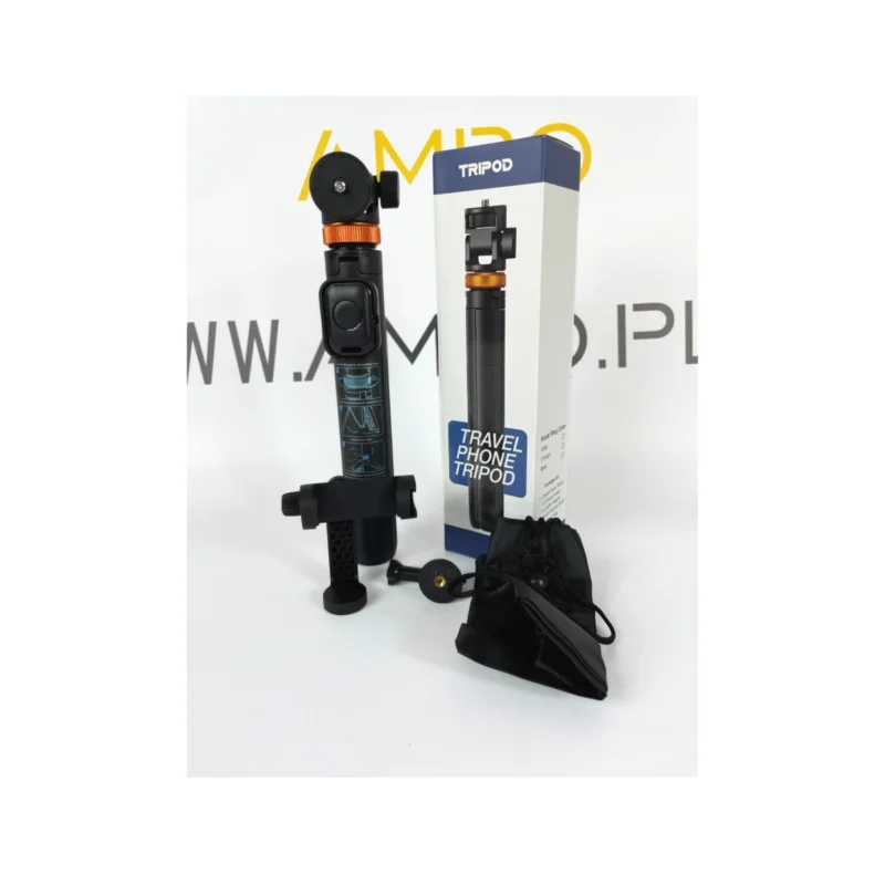 Selfie Stick + Statyw do telefonu 2w1 z pilotem 149cm - obrazek 6