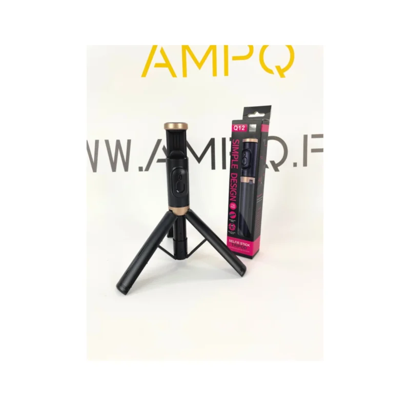 Selfie Stick + Statyw do telefonu 2w1 z pilotem czarny 73cm - obrazek 3
