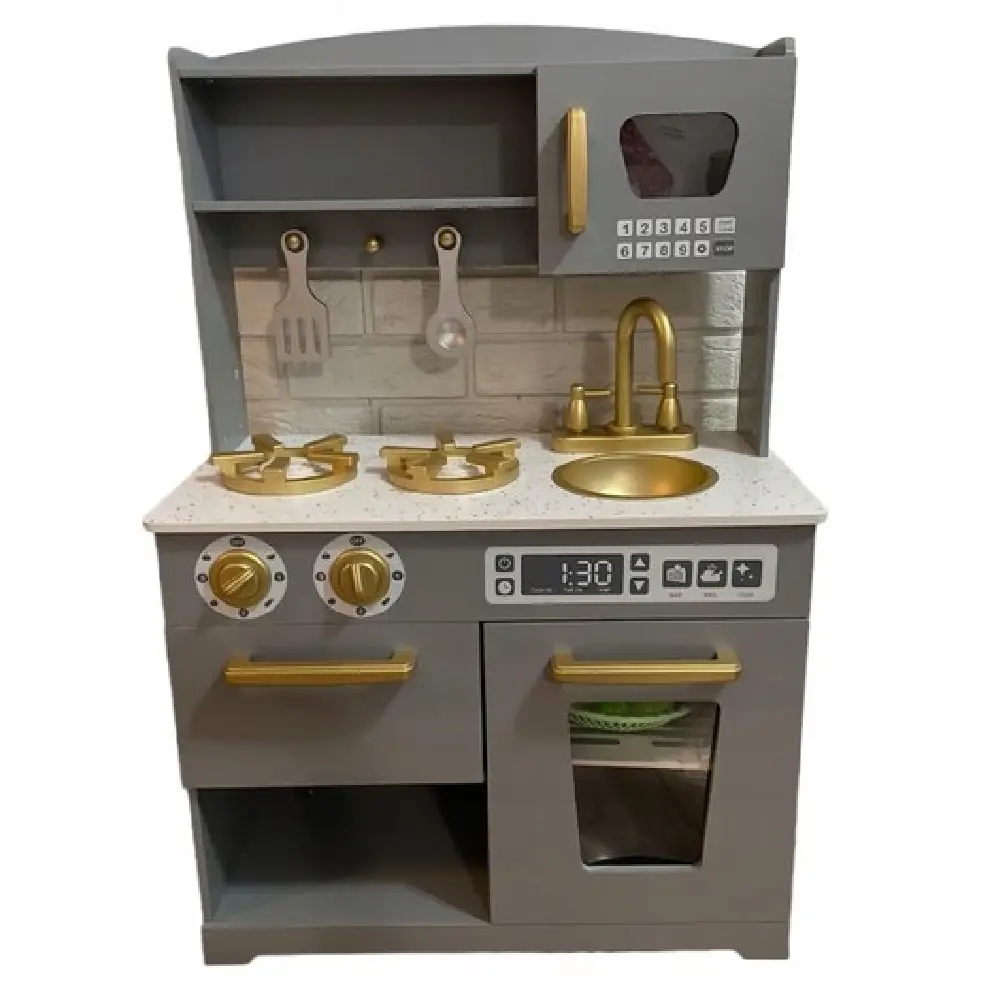 Duża Piękna Kuchnia Drewniana Dla Dzieci i Akcesoria - obrazek 5