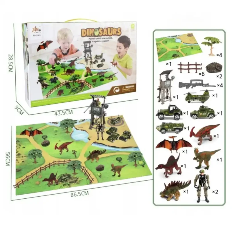 Dinozaur figurka zabawkowa z matą XY01800-B - obrazek 3
