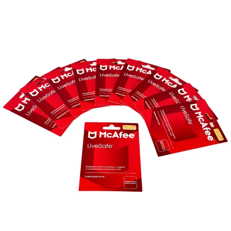 McAfee LiveSafe bez limitu stanowisk na 1 rok