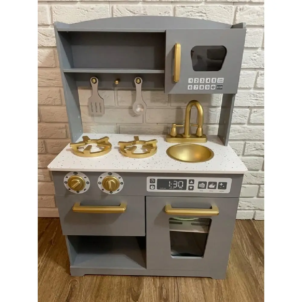 Duża Piękna Kuchnia Drewniana Dla Dzieci i Akcesoria - obrazek 6