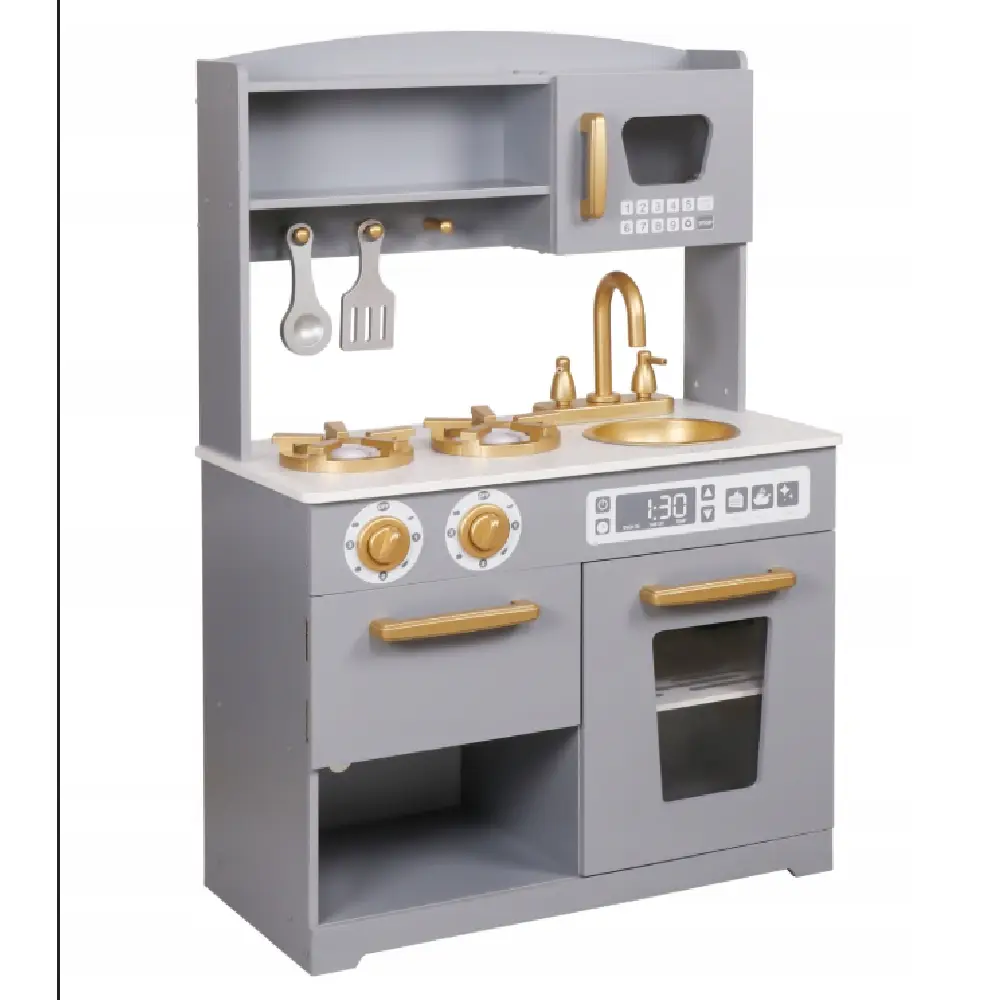 Duża Piękna Kuchnia Drewniana Dla Dzieci i Akcesoria - obrazek 2