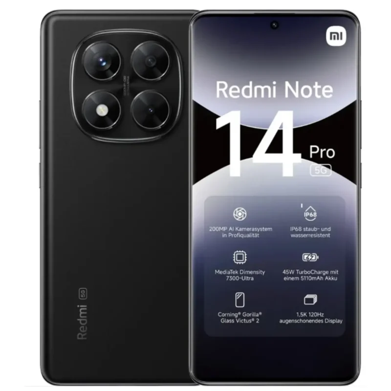 Xiaomi Redmi Note 14 Pro 5G 12/512GB Czarny (Midnight Black) MZB0I89EU