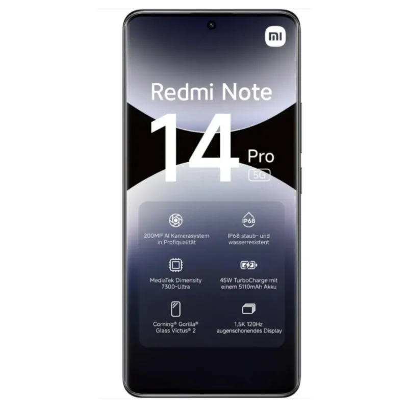 Xiaomi Redmi Note 14 Pro 5G 12/512GB Czarny (Midnight Black) MZB0I89EU - obrazek 2