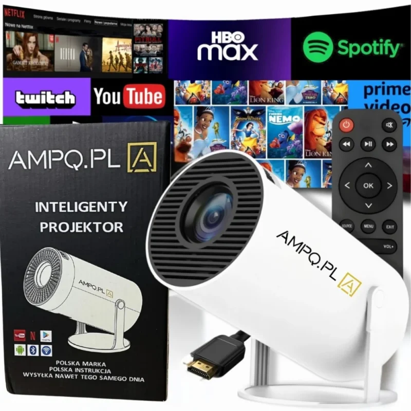 Projektor Android TV WiFi Mini 4k - AMPQ.PL