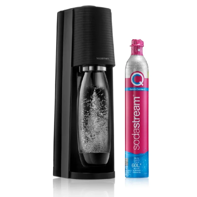 Saturator SodaStream Terra Czarny – butelka 1L, bez CO2, 7290113763784