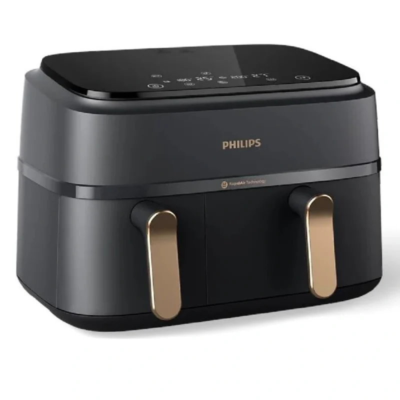 Philips Air Fryer Ovi Dual 3000 Czarno-Złoty – Frytkownica beztłuszczowa, NA352/00 - obrazek 4