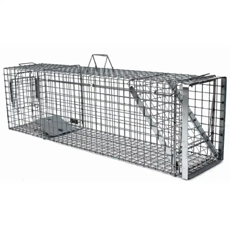 Skuteczna pułapka, żywołapka na koty, kuny, psy, ptaki, zwierzynę leśną 102x34x34