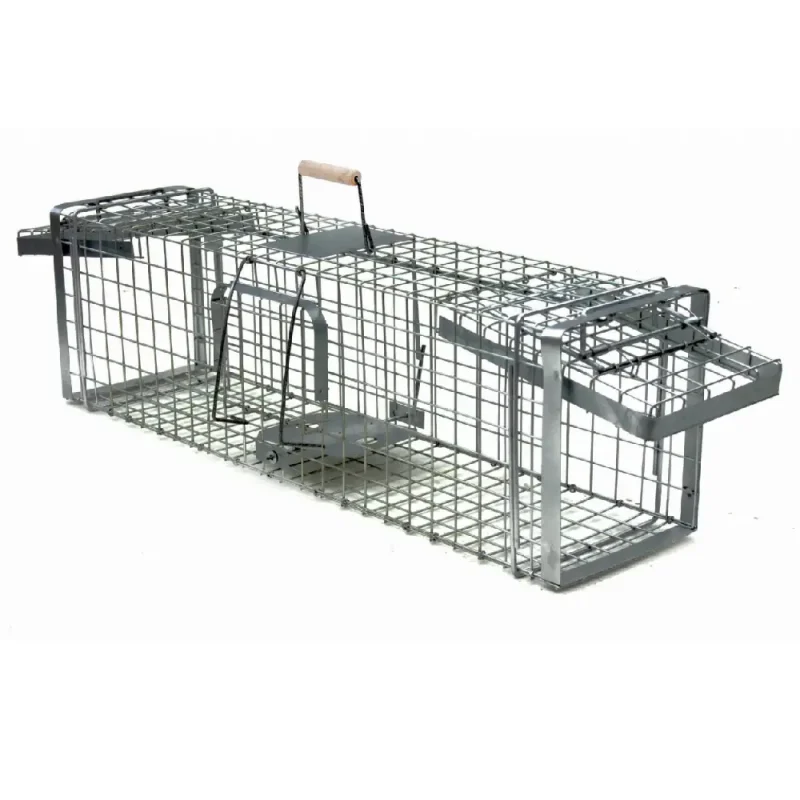 Skuteczna pułapka, żywołapka na Kuny, Lisy, Koty, Bobry, Wydry metalowa 102x26x30 cm - obrazek 2
