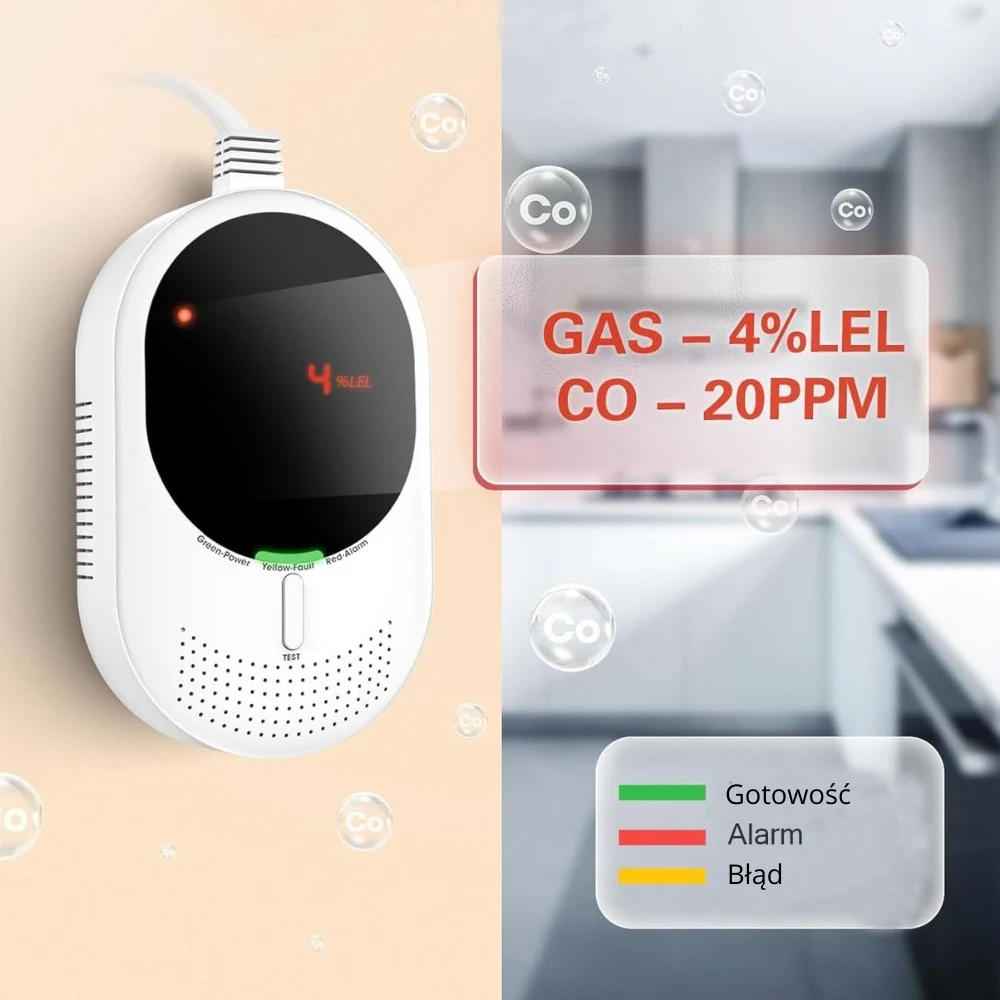 Czujnik Tlenku Węgla, Gazu i Dymu z WIFI - obrazek 5