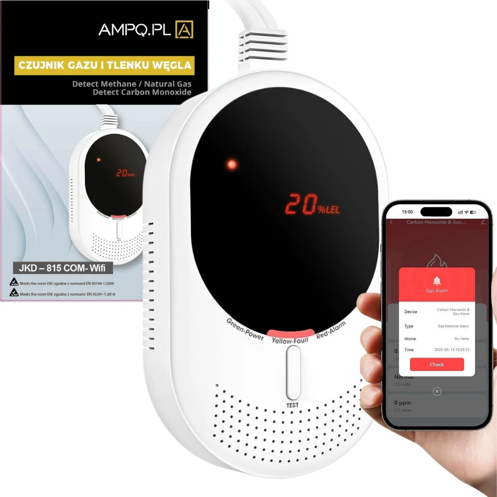 Czujnik Tlenku Węgla, Gazu i Dymu z WIFI