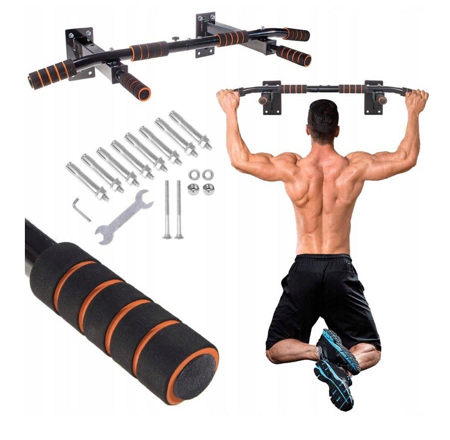 Drążek Ścienny do podciągania Udźwig 200kg + zestaw montażowy 4w1