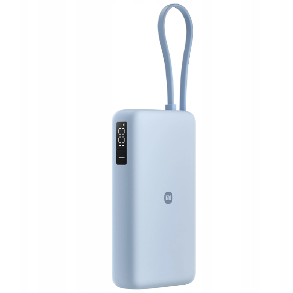 POWERBANK XIAOMI 20000mAh 67W USB-C PD WBUDOWANY KABEL ICE BLUE - obrazek 3