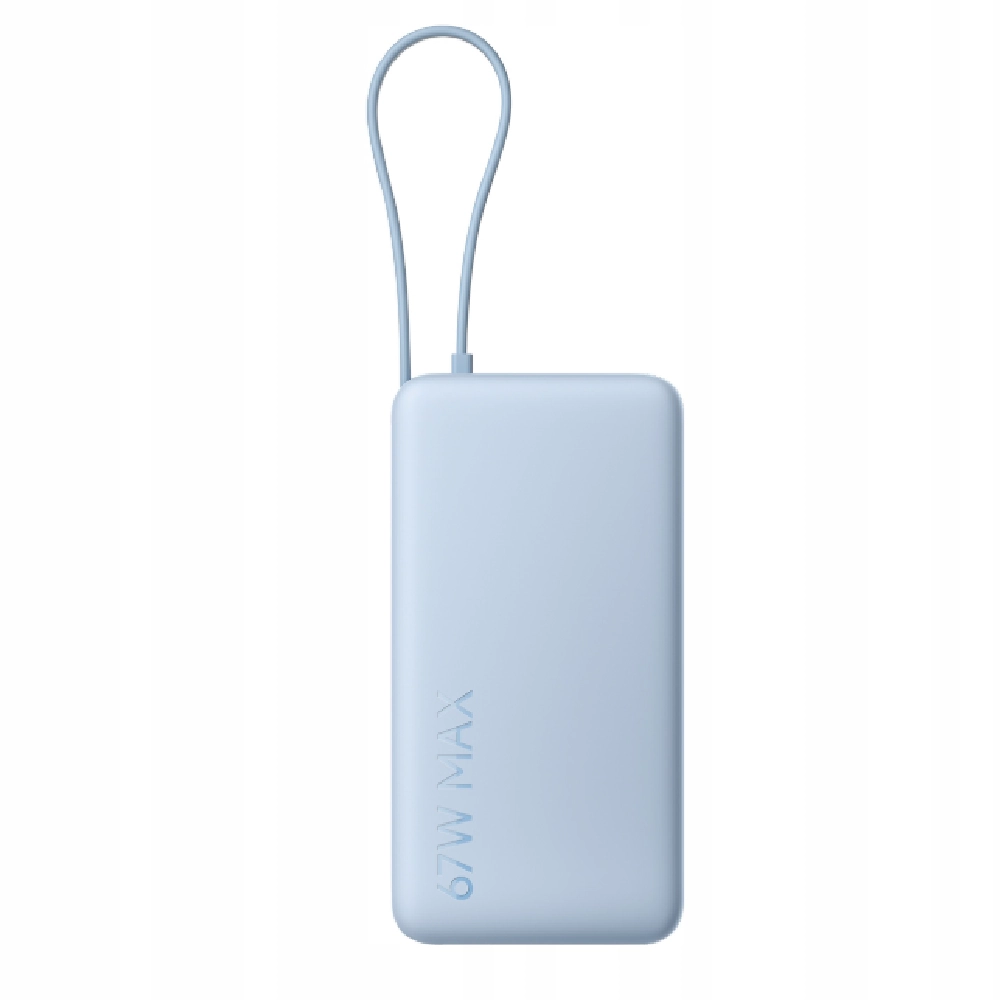 POWERBANK XIAOMI 20000mAh 67W USB-C PD WBUDOWANY KABEL ICE BLUE - obrazek 2