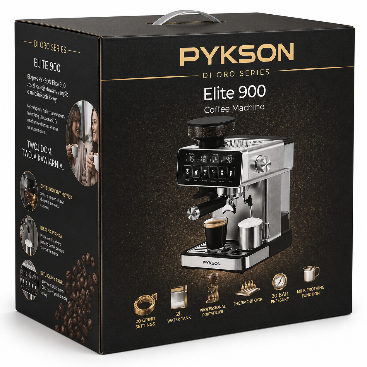 PYKSON Elite 900 – ekspres do espresso i kaw mlecznych