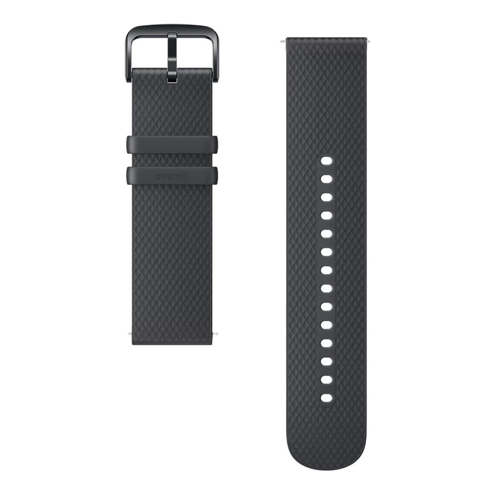 Pasek fluoroelastomerowy Amazfit, uniwersalny, szerokość 22mm, długość 140-210mm czarny