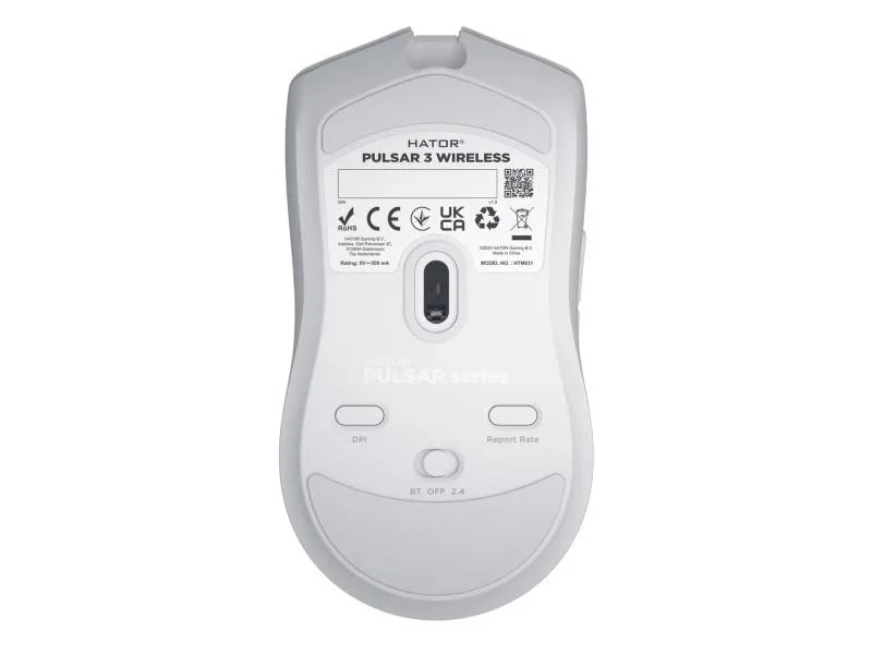 Mysz dla graczy bezprzewodowa Hator Pulsar 3 Wireless biała