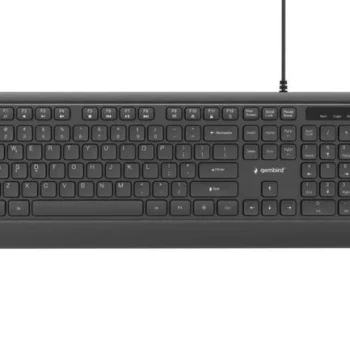 Klawiatura multimedialna z podświetleniem USB (A+C) Gembird KB-UML-04 1.8m czarna