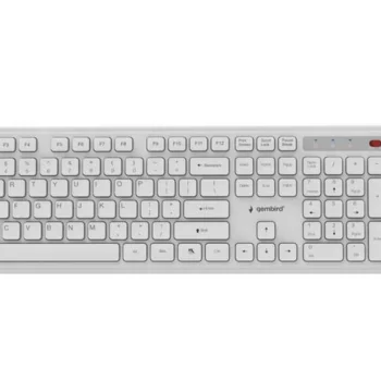 Zestaw bezprzewodowy klawiatura i mysz Gembird KBS-WPS-01-W biały