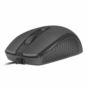 Mysz Natec Hoopoe 2 przewodowa optyczna, 1600 DPI, 3 przyciski, USB, 1.8m, czarna / NATEC