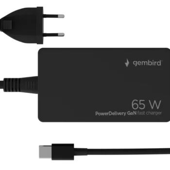 Ładowarka Gan 65W do tabletów i laptopów USB-C Gembird czarna