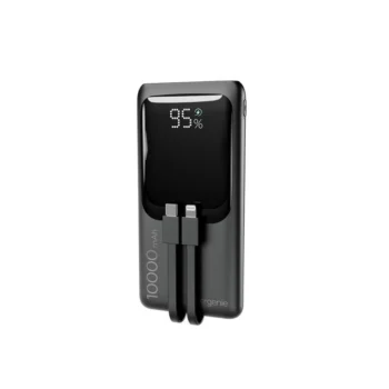 Power Bank Gembird 10000 mAh QC3.0 PD zintegrowane kable 20W czarny