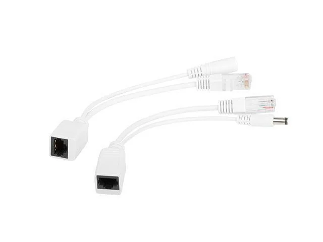 Adapter PoE zasilanie po skrętce 0.15m biały Gembird