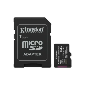 Karta pamięci Micro SD Kingston Canvas Select Plus G3 UHS-I U1 V10 A1 64GB + AdapterSD