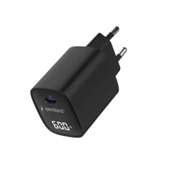 Ładowarka sieciowa Gembird TA-UC-1C-PD60LCD-01-BK PD 1 port USB-C 60W czarna