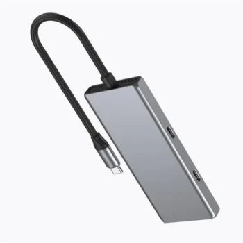 Hub USB-C 2 x USB-A + 2 x USB-C Gembird srebrny