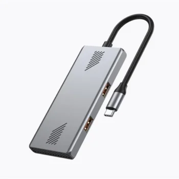 Hub USB-C 2 x USB-A + 2 x USB-C Gembird srebrny
