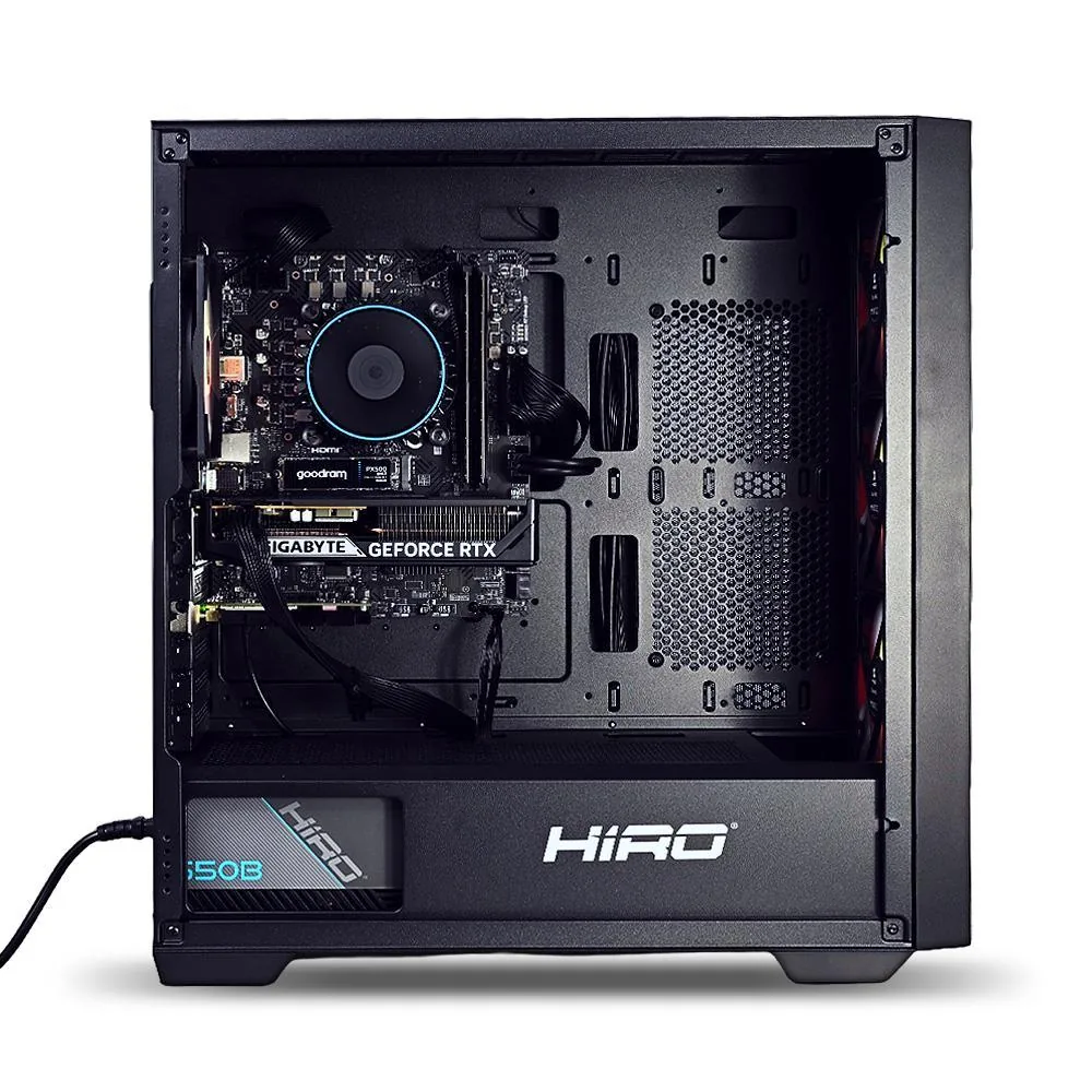 Komputer HIRO Wildcat Intel i5 14400F, RTX 3050 6GB, 16GB RAM, 1TB SSD, WIFI, W11H